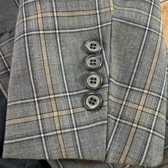Vtg Bill Blass 41L Gray Plaid Lightweight Wool Blazer Sport Coat Jacket 1977 - Picture 2 of 15